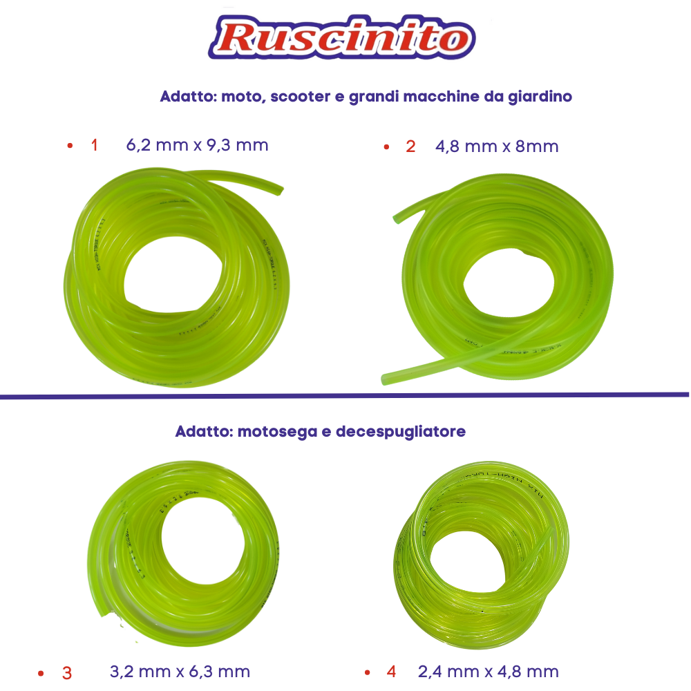 TUBO tubi benzina CARBURANTE sfiato carburatore sostituzione per 6 5mm 9 mm 8mm