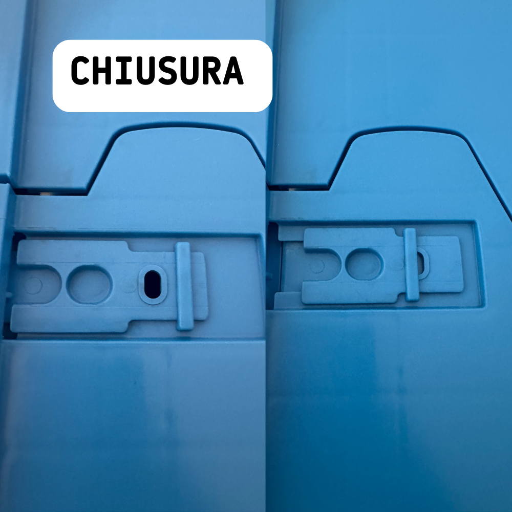 CASSETTA pieghevole e CONTENITORE in plastica con COPERCHIO grande 60 cm usata