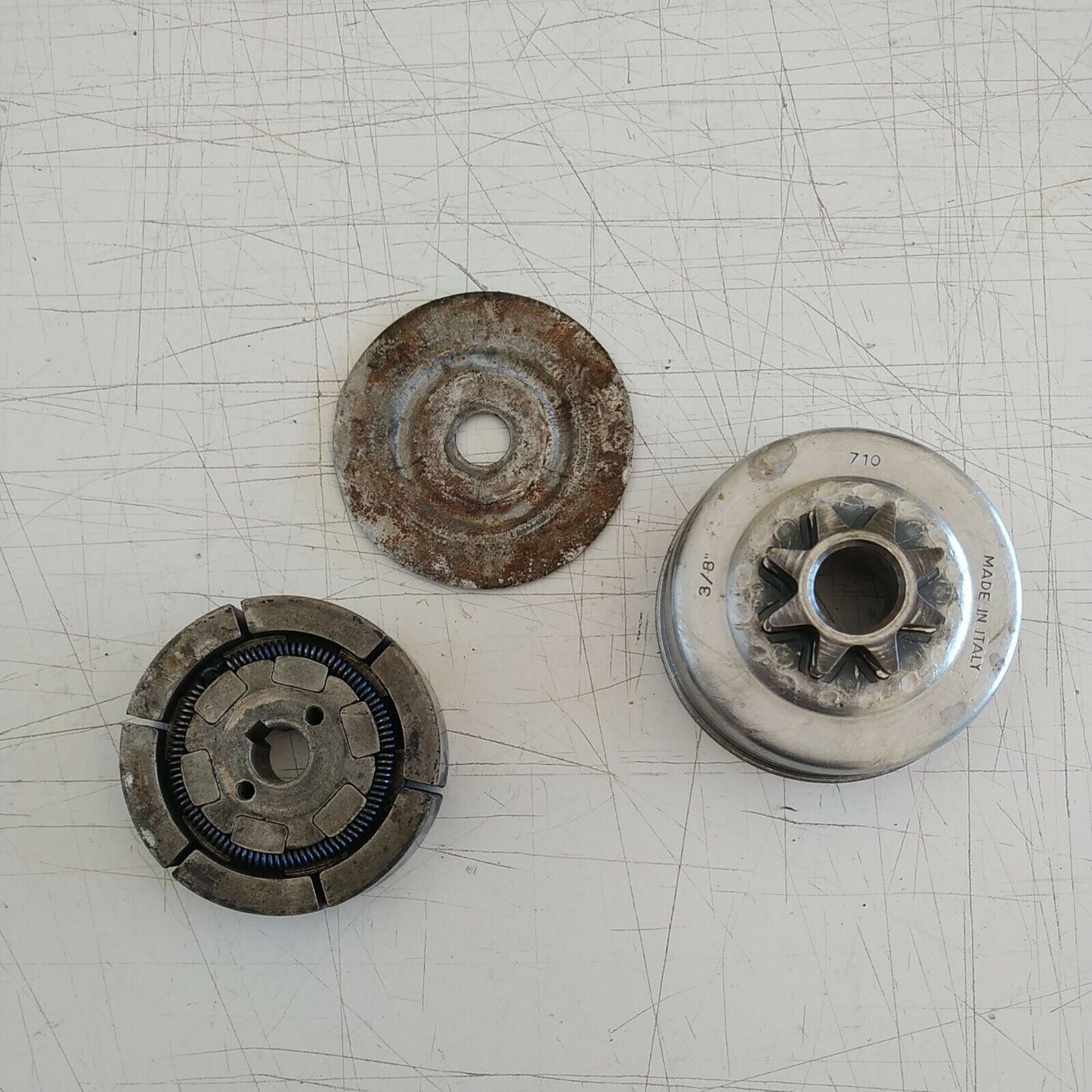 FRIZIONE E CAMPANA ORIGINALE COMPLETA PER MOTOSEGA ALPINA 70 O CASTOR 70