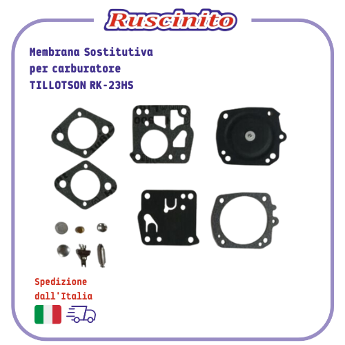 ricambi kit MEMBRANE per carburatore TILLOTSON motosega Alpina oleomac husqvarna