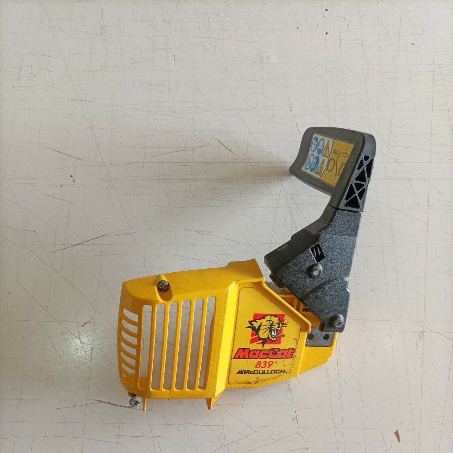 COPERCHIO FRIZIONE freno catena PER MOTOSEGA MCCULLOCH MACCAT 839 ricambi usati