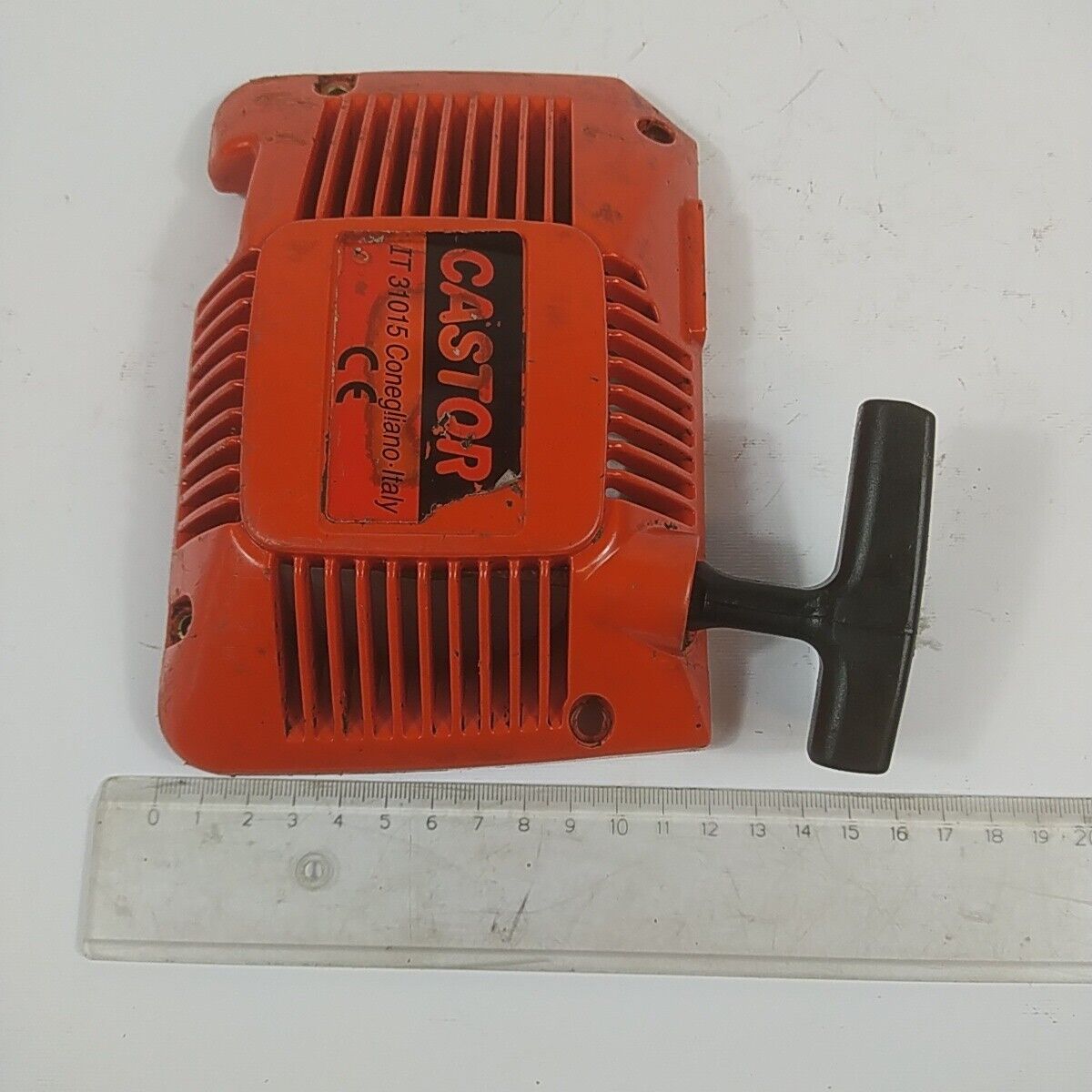 motosega CASTOR ALPINA 450 ricambio COPERCHIO di AVVIAMENTO trascinatore usato