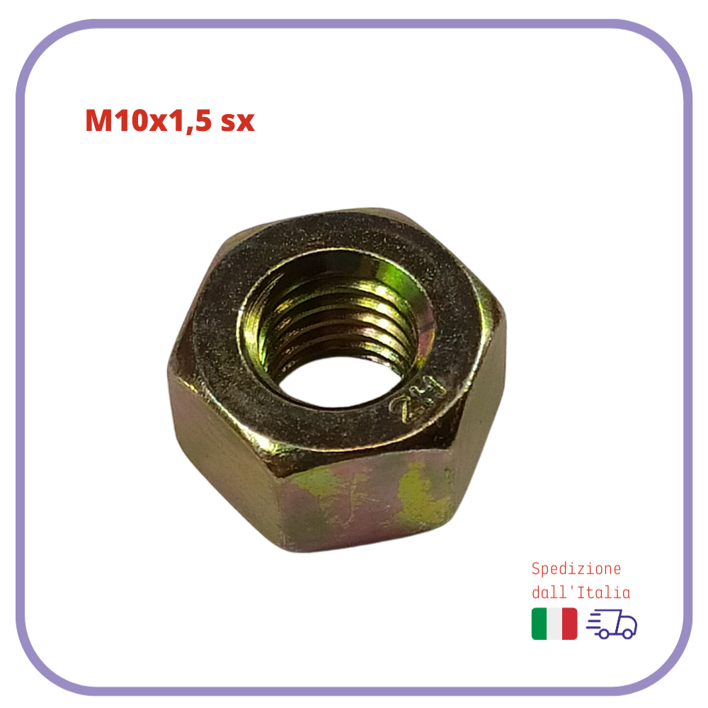 ricambi DADO bullone TESTINA dadi m10x1.50 sx m10x1.25 dadi filettatura SINISTRA
