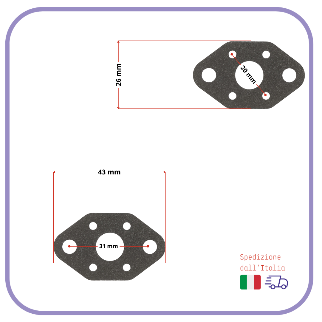 GUARNIZIONE collettore di aspirazione per CARBURATORE motosega e decespugliatore