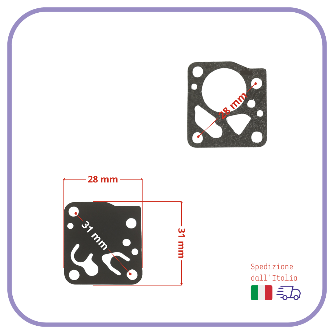 kit MEMBRANE CARBURATORE tillotson per MOTOSEGA ALPINA CASTOR C40 A40 C41 A41 45
