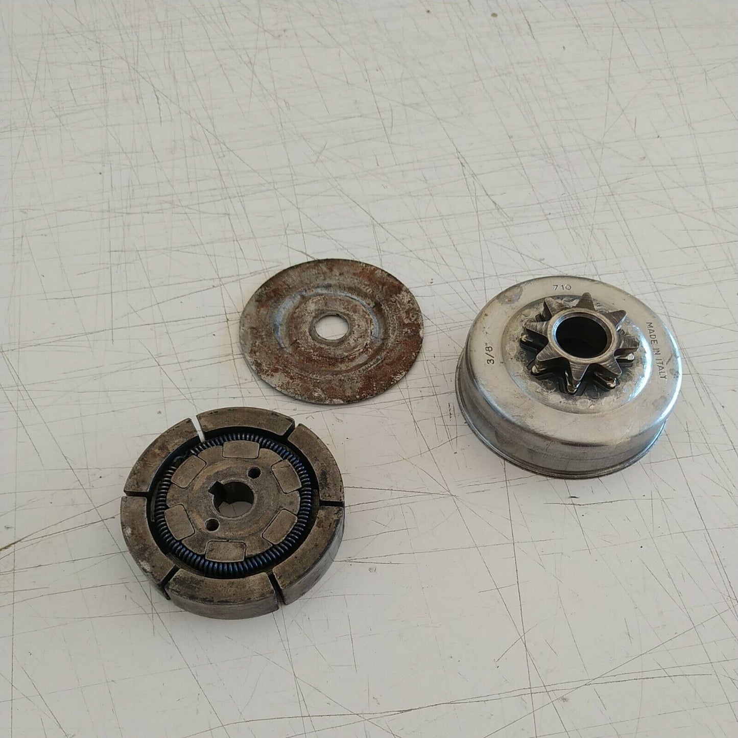 FRIZIONE E CAMPANA ORIGINALE COMPLETA PER MOTOSEGA ALPINA 70 O CASTOR 70