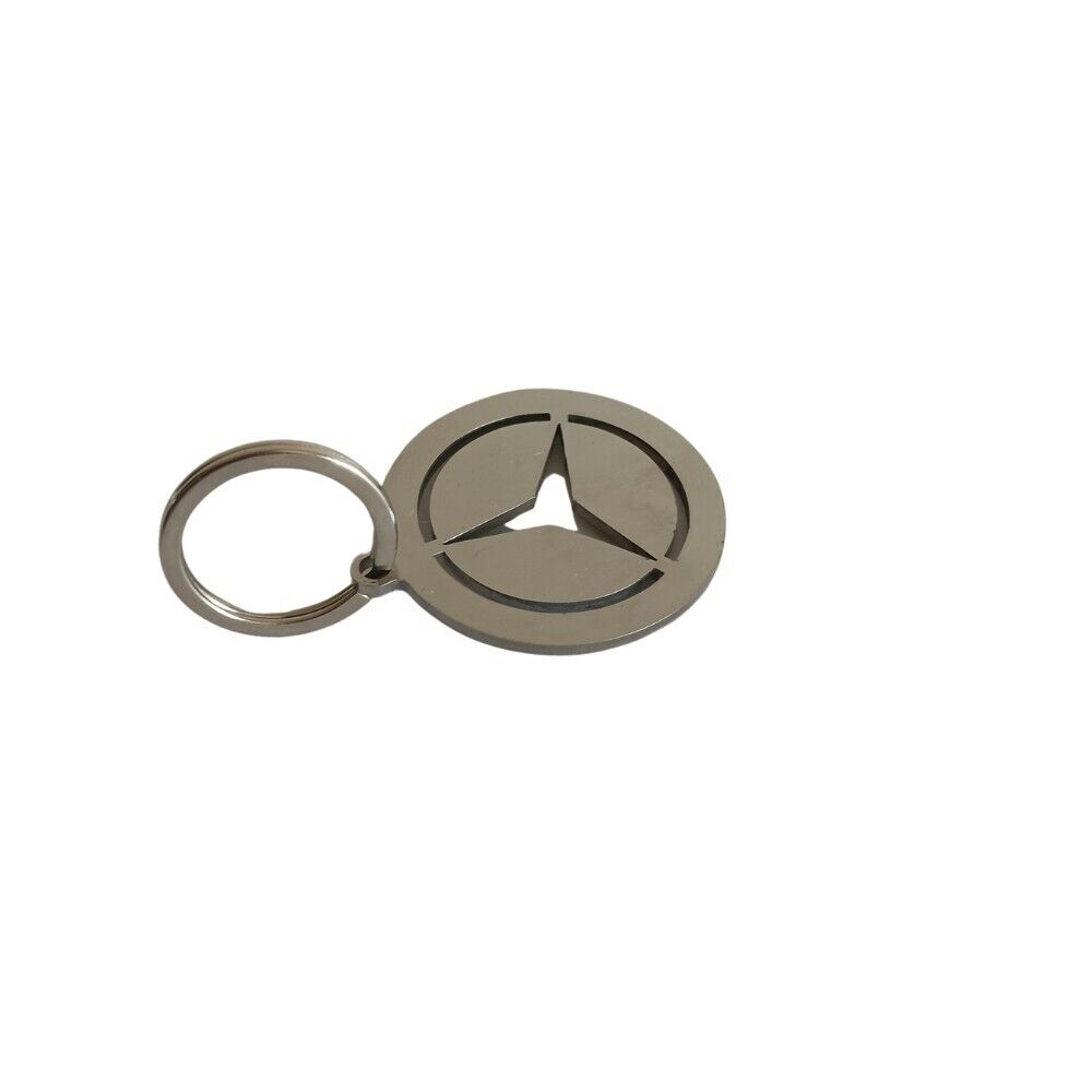 PORTACHIAVE IN ACCIAIO CON LOGO MERCEDES BENZ keychain portachiavi Steel Blue