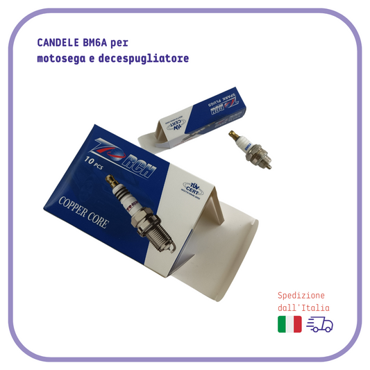 Ricambio CANDELA BM6A accensione per motosega decespugliatore taglia erba siepe