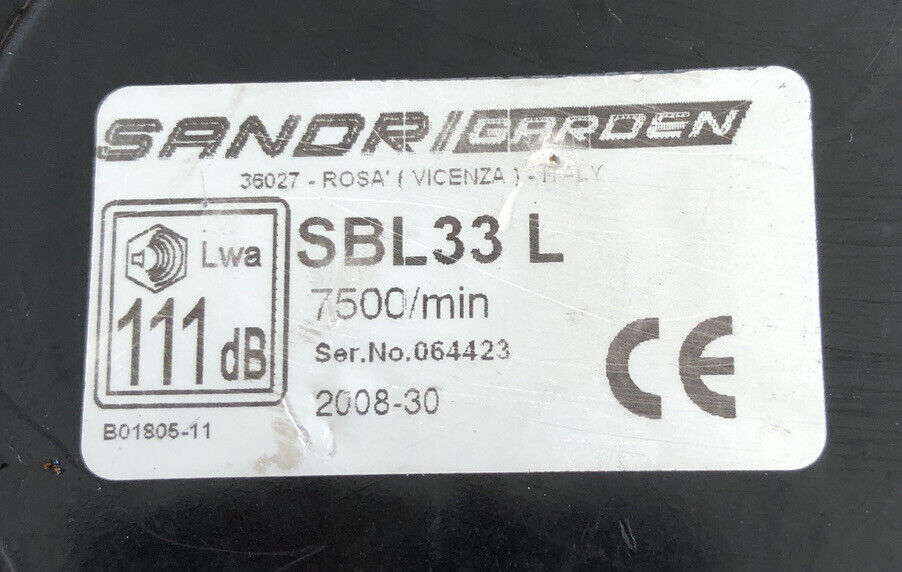 COMANDO ACCELERATORE per decespugliatore tagliaerba SANDR GARDEN SBL33 L usato