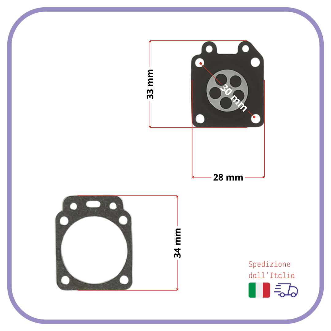 MEMBRANE carburatore WALBRO WT WAT k 20 guarnizione per decespugliatore ricambi