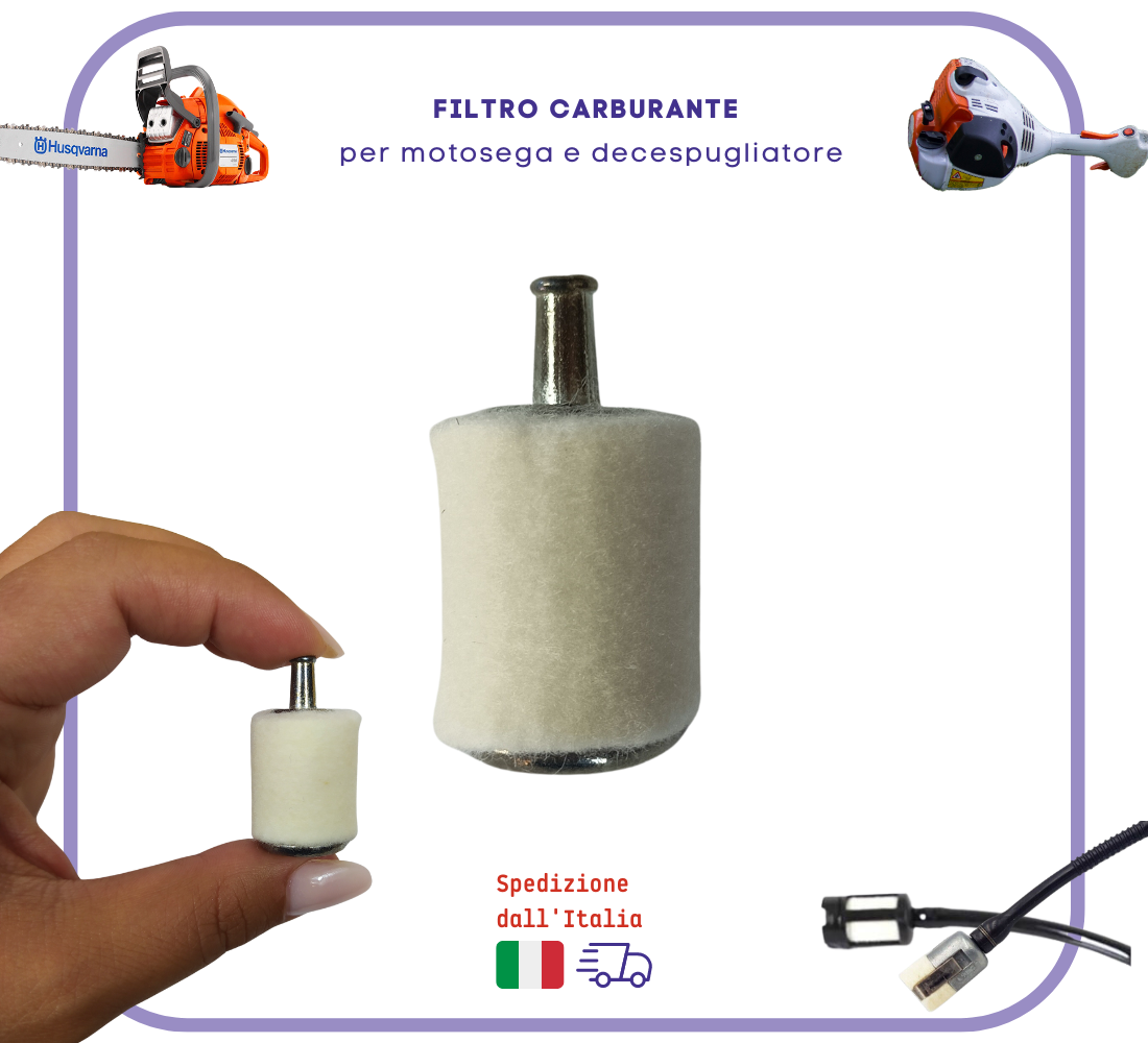 FILTRO benzina CARBURANTE per motosega e decespugliatore DOLMAR MAKITA ricambi