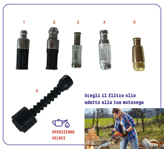 Ricambio filtri FILTRO serbatoio pompa OLIO per motosega oleo mac STIHL e Alpina