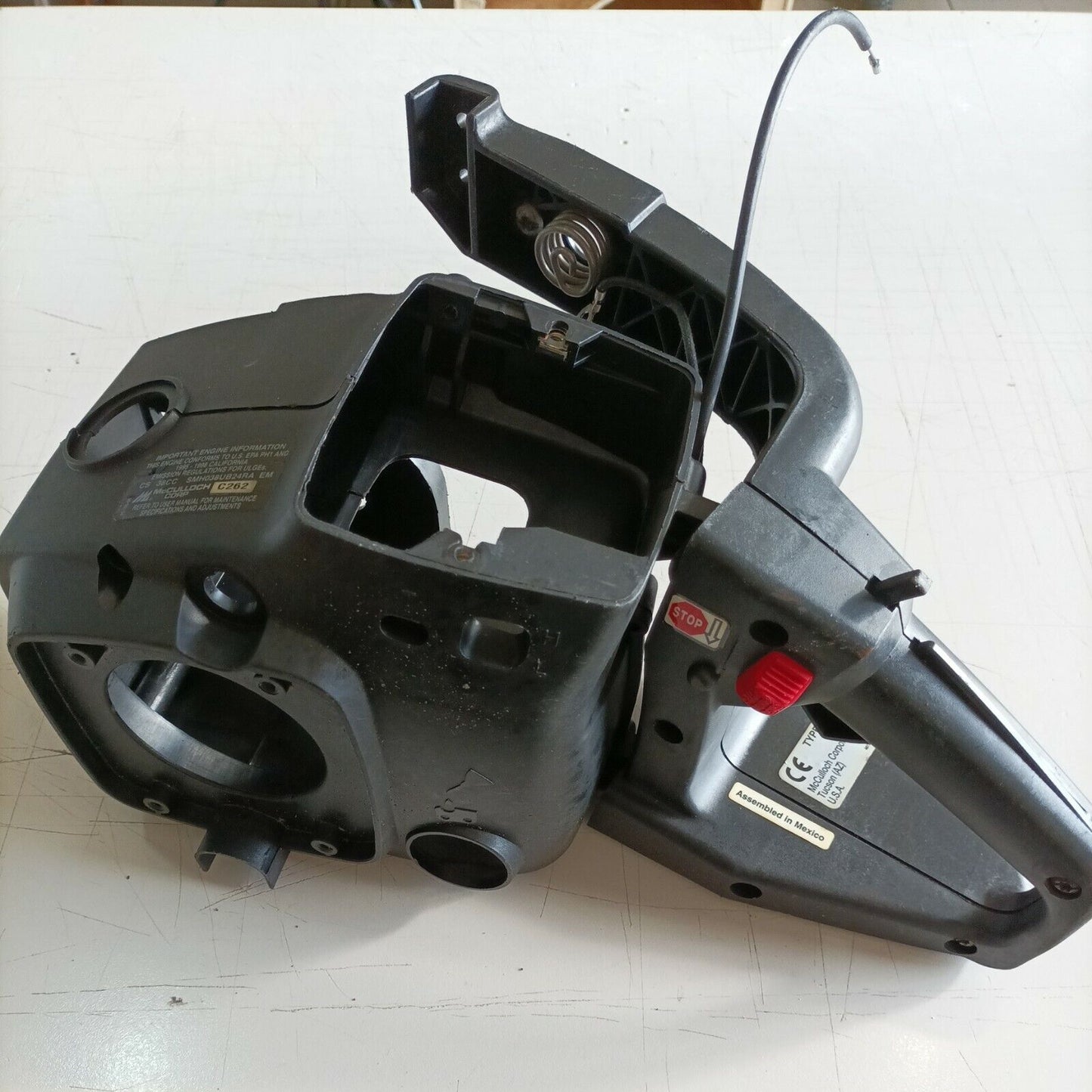 IMPUGNATURA MANICO ACCELERAZIONE PER MOTOSEGA MCCULLOCH MACCAT 839 ricambi usati