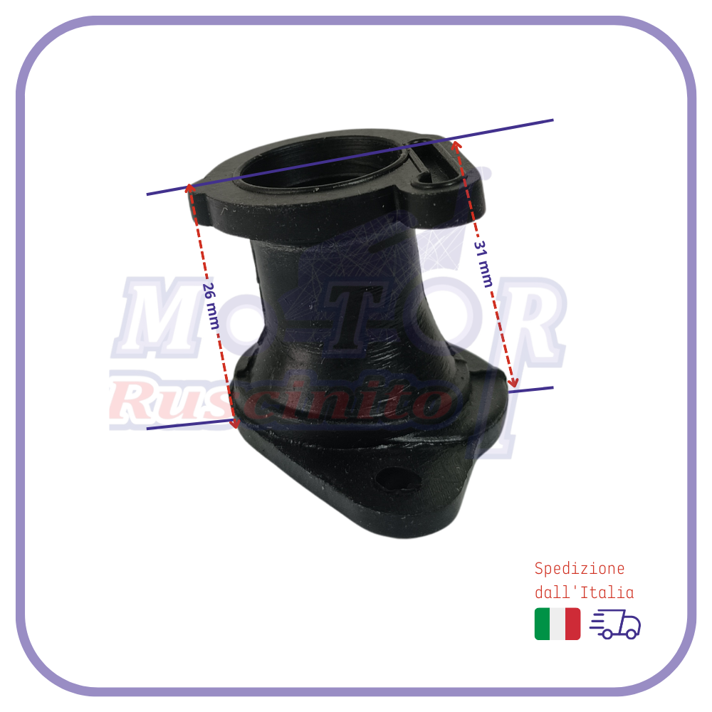 COLLETTORE di aspirazione carburatore per MOTOSEGA raccordo 25 cc zenoah cinese