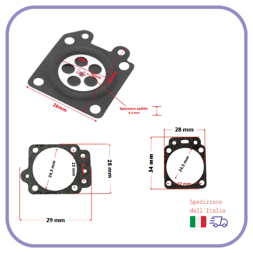 MEMBRANE guarnizione per carburatore WALBRO decespugliatore HONDA gx22 gx31 gx25