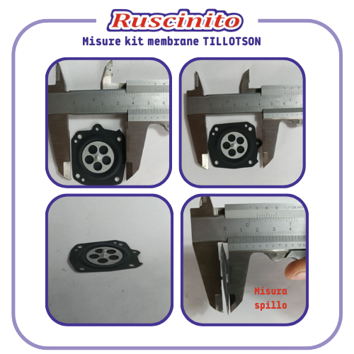 ricambi kit MEMBRANE per carburatore TILLOTSON motosega Alpina oleomac husqvarna