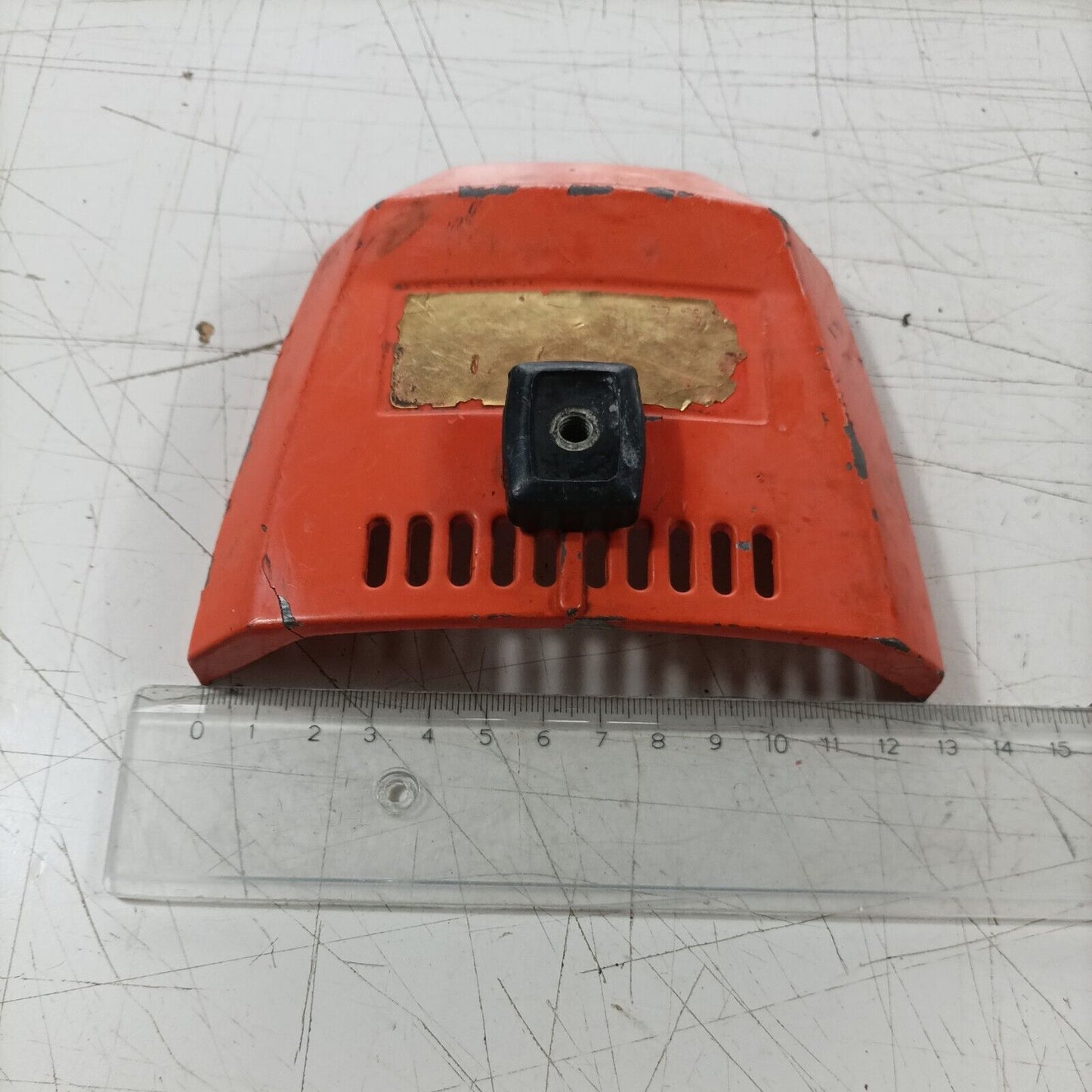 MOTOSEGA CASTOR C70 ALPINA A70 COPERCHIO FILTRO DELL'ARIA ARANCIONE ORIGINALE