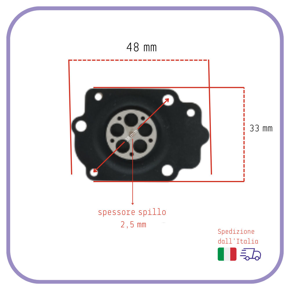ricambi MEMBRANA carburatore per motosega JONSERED STIHL TILLOTSON DG1 HK HK