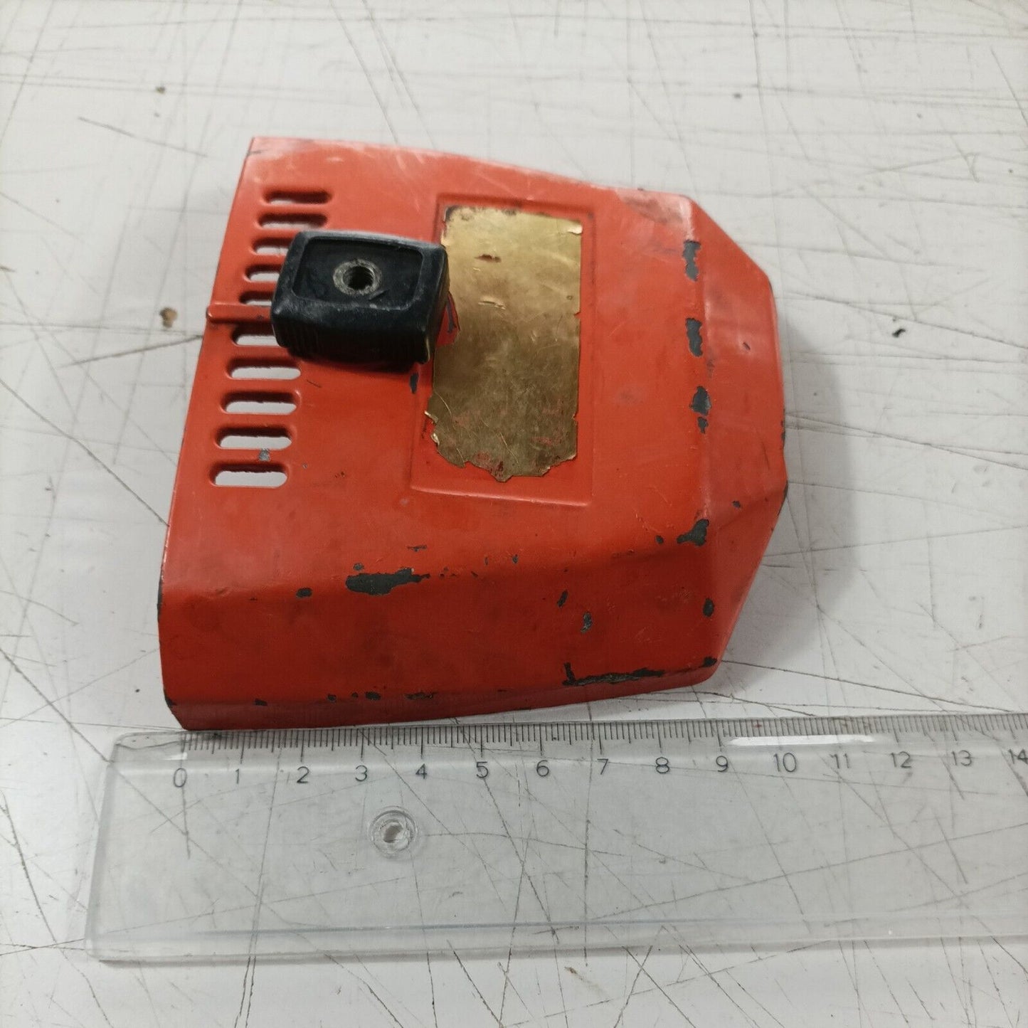 MOTOSEGA CASTOR C70 ALPINA A70 COPERCHIO FILTRO DELL'ARIA ARANCIONE ORIGINALE