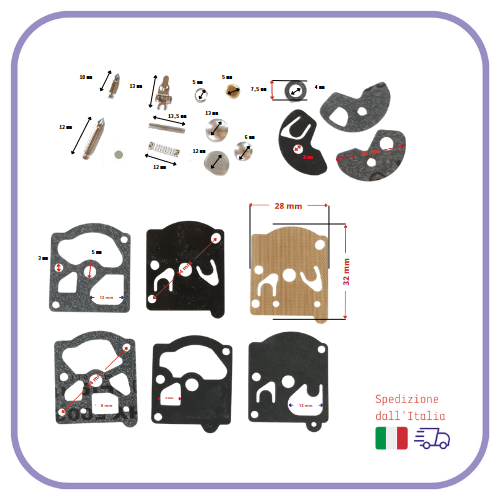 MEMBRANE guarnizione per carburatore WALBRO WAT wt per motosega ECHO McCulloch