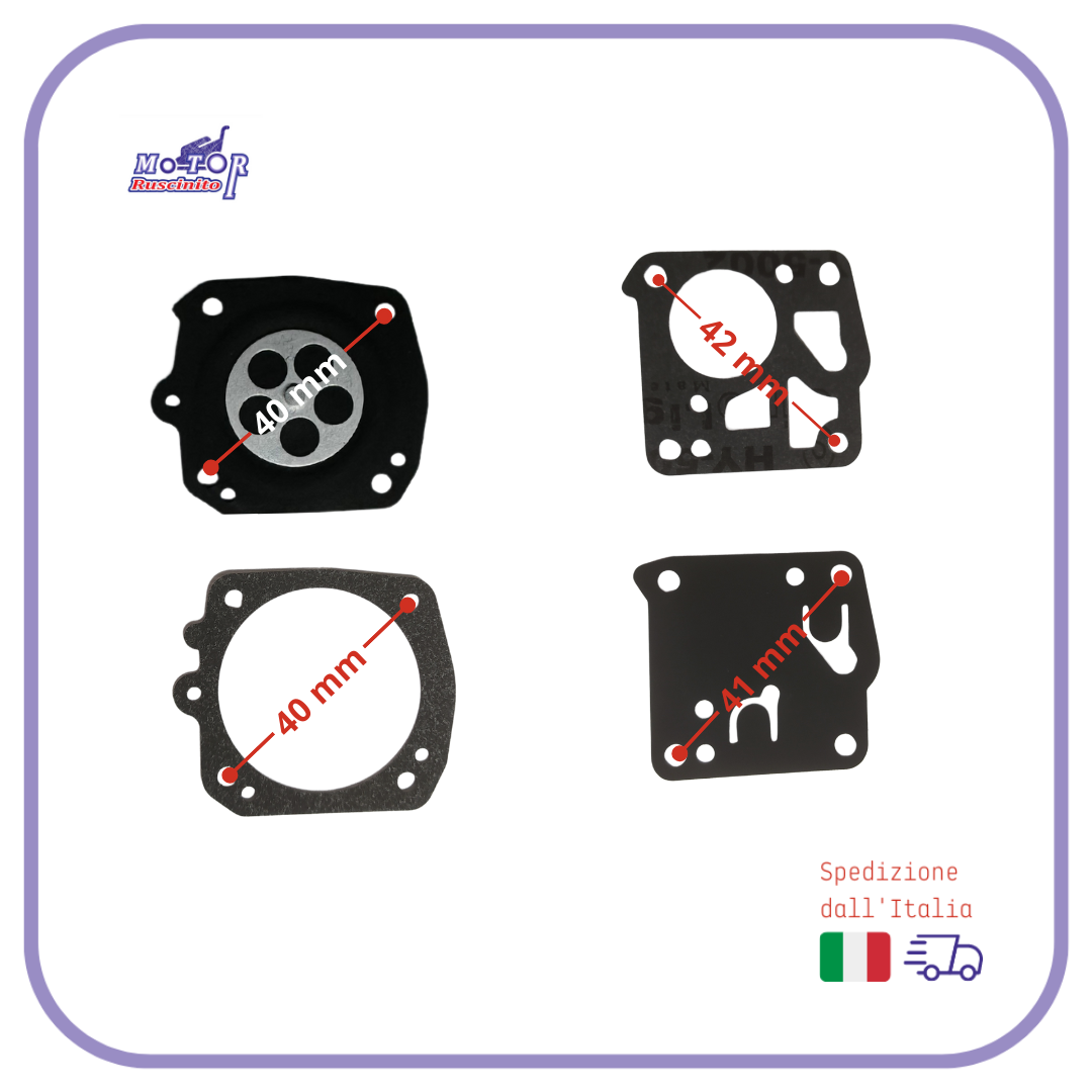 kit MEMBRANE per carburatore TILLOTSON HS motosega ALPINA ricambi BLITZ OLEO MAC