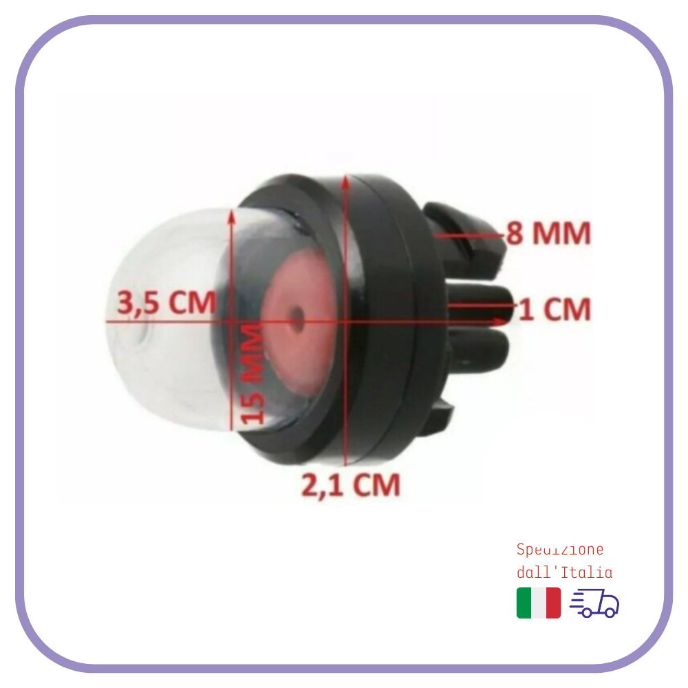 Ricambio POMPETTA PRIMER plastica BENZINA carburatore motosega decespugliatore