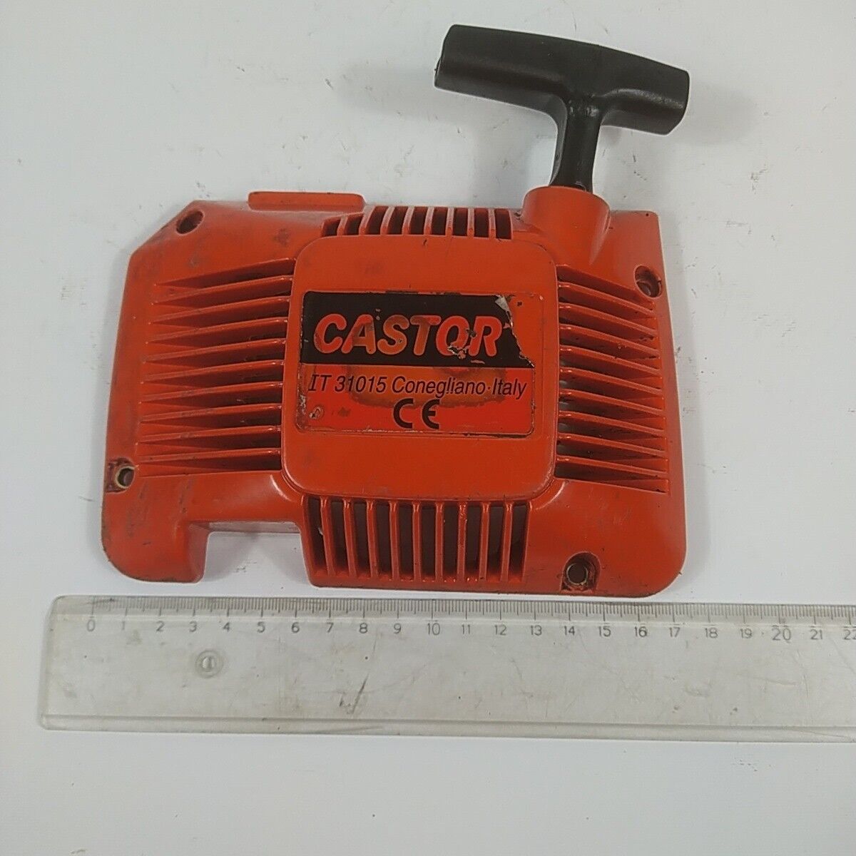 motosega CASTOR ALPINA 450 ricambio COPERCHIO di AVVIAMENTO trascinatore usato