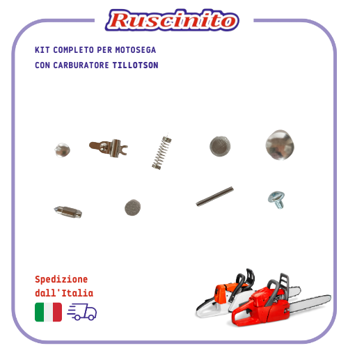 KIT MEMBRANE carburatore TILLOTSON SERIE DG1- HK ricambi per motosega alpina
