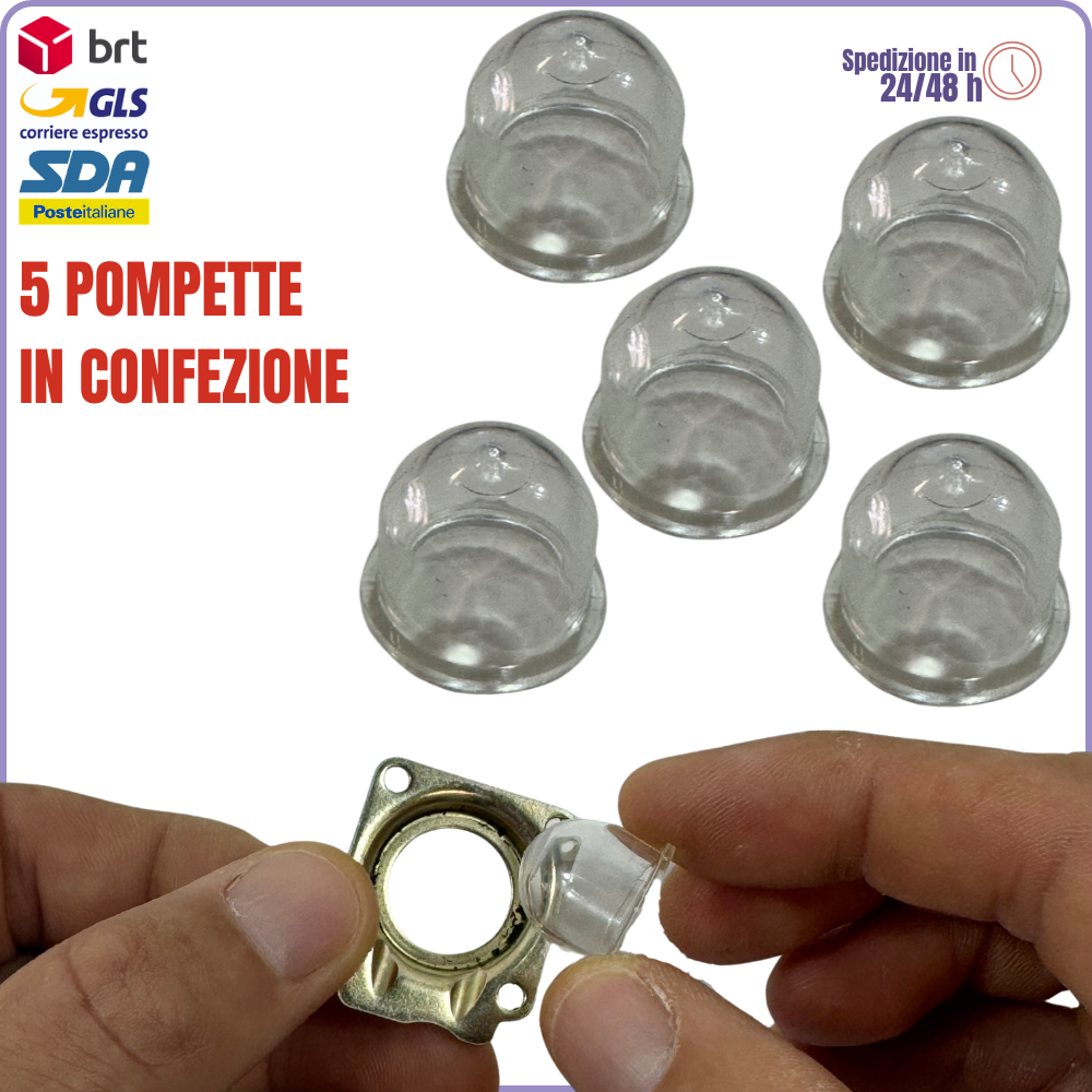 5 PRIMER POMPETTA carburante e benzina KIT CARBURATORE walbro per DECESPUGLIATORE