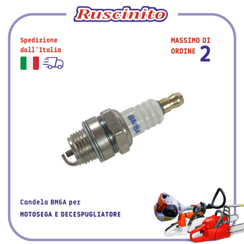 CANDELA BM6A PER MOTOSEGA DECESPUGLIATORE TAGLIASIEPI RASAERBA TARGLIAERBA