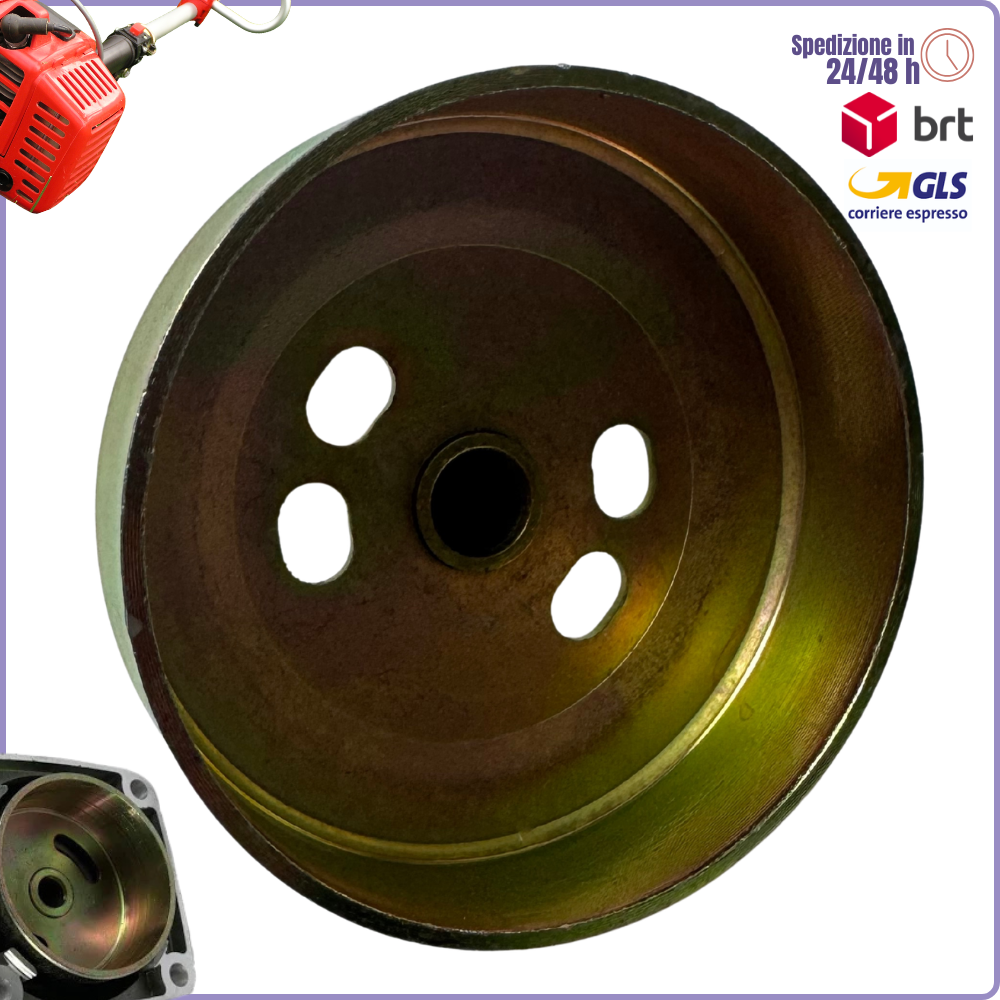 Campana Frizione 9 Denti per Decespugliatore 45cc–52cc | Innesto asta 9 denti | Ø int. 78 / Ø est. 82