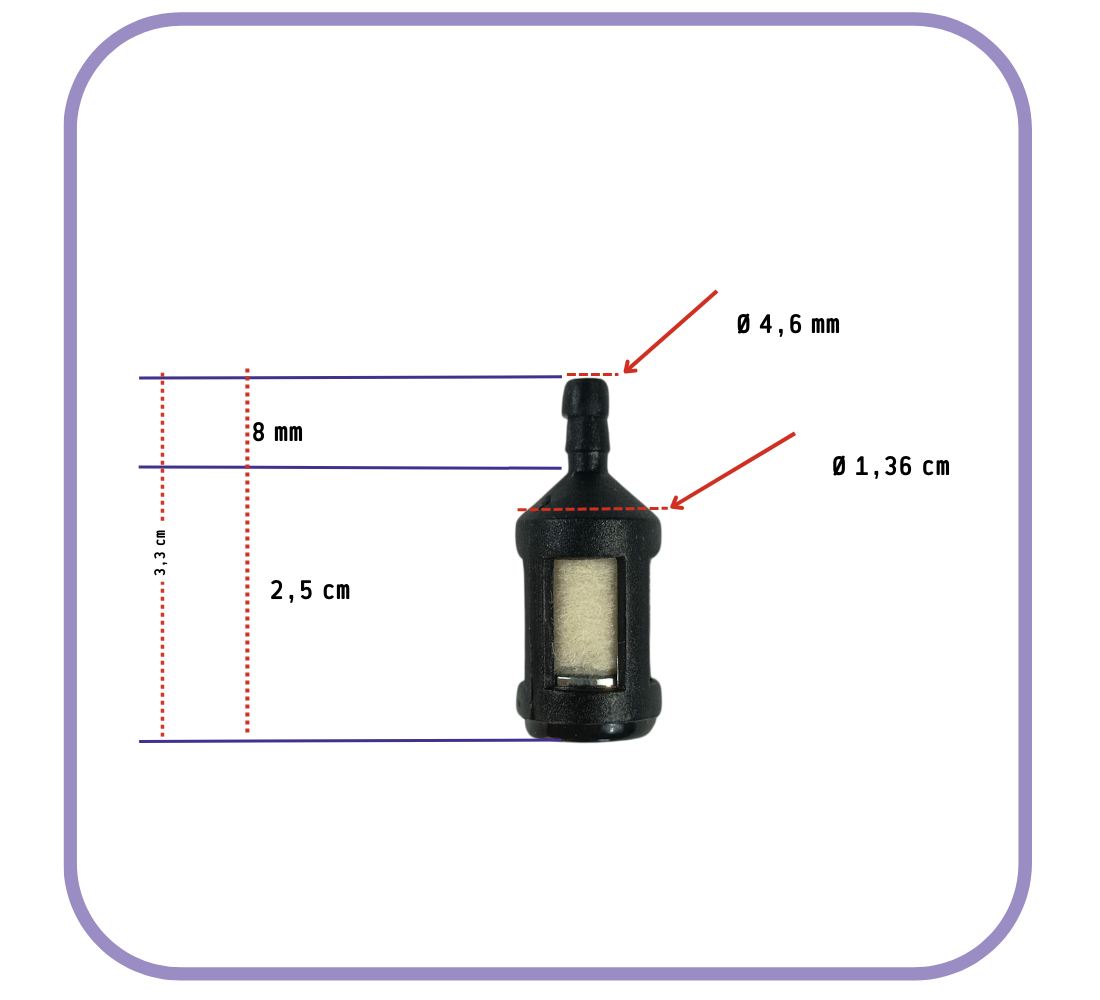 FILTRO benzina CARBURANTE per motosega e decespugliatore MCCULLOCH ricambi kit