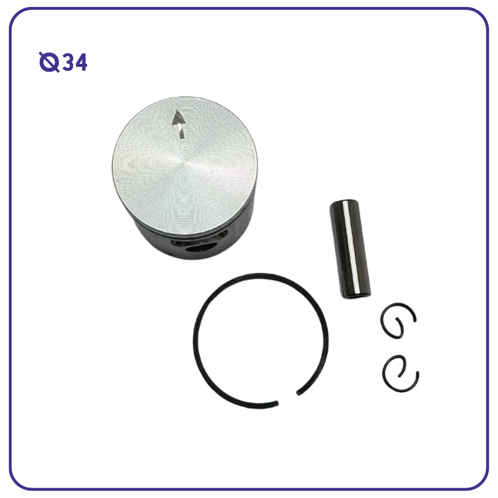 Kit cilindro e Pistone diametro 34 mm per Oleo Mac Sparta e Efco stark 25cc