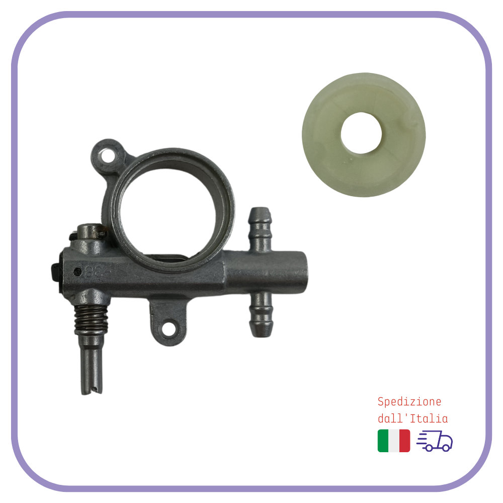 ricambio vite senza fine e POMPA OLIO per motosega da pota OLEOMAC alpina cinese