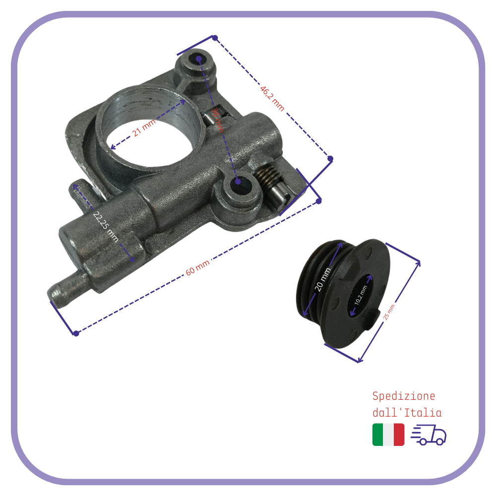 POMPA OLIO vite senza fine INGRANAGGIO MOTOSEGA ECHO CS 2600 260 280 320 350