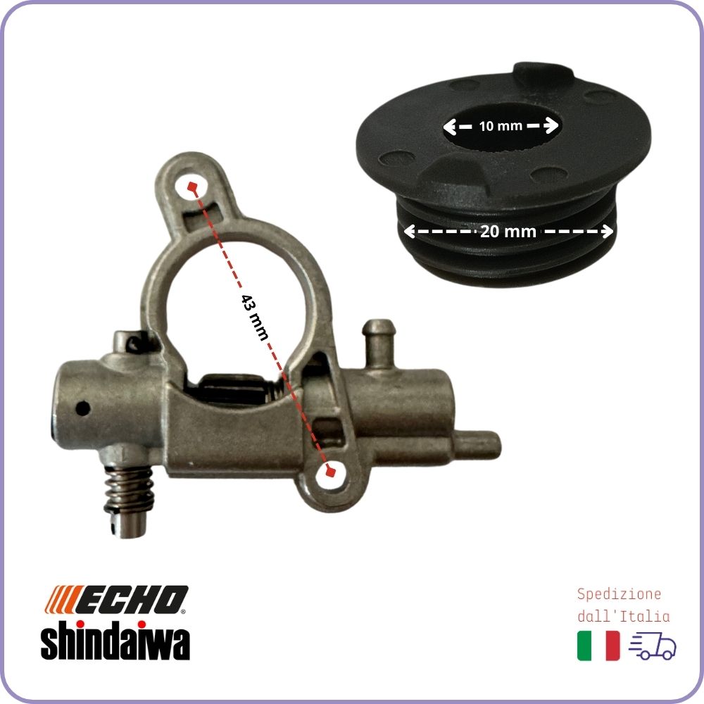 Worm gear oil pump spare parts for ECHO CS 2511 TES 251 and Shindaiwa chainsaws