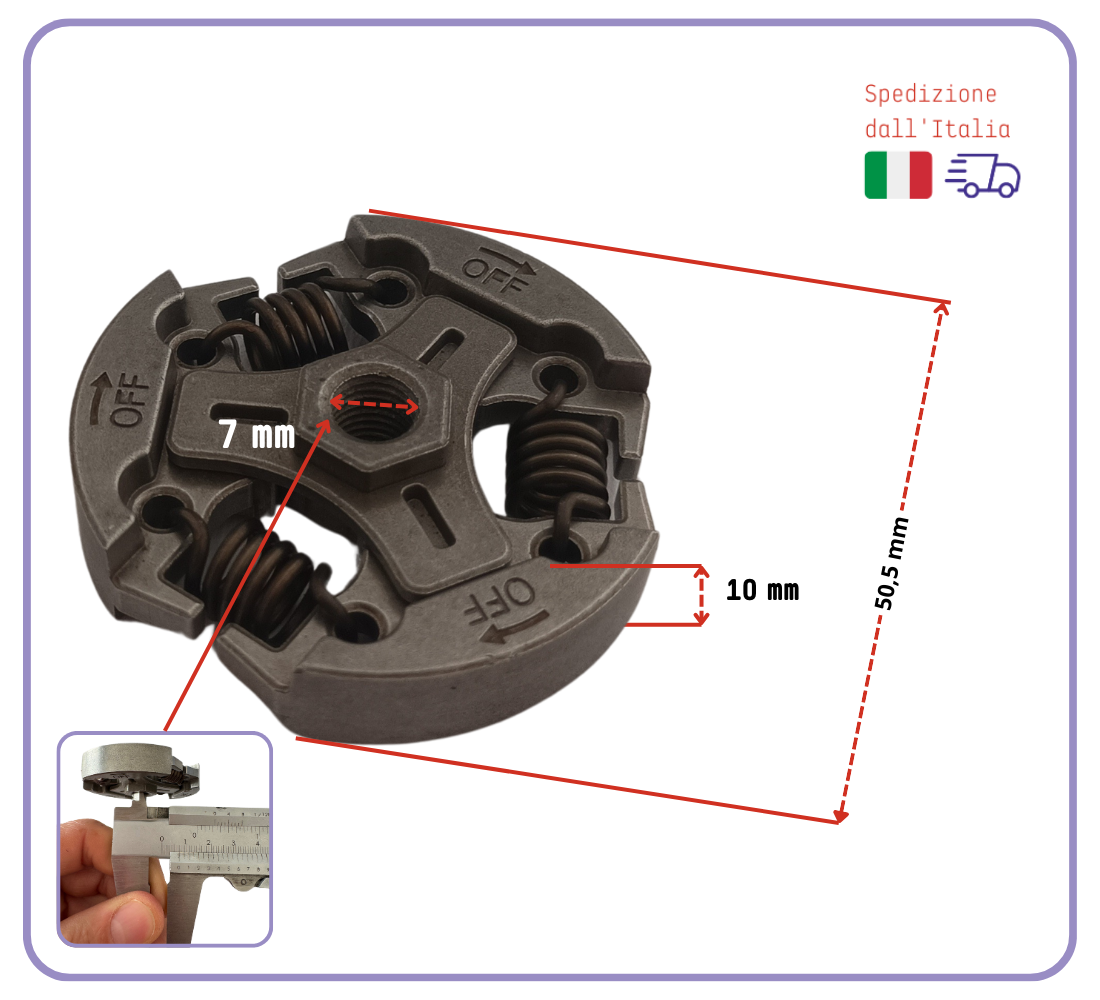 Ricambi Frizione per Motosega Echo CS 2511, CS 251, CS 210 TESC WES TSC e Shindaiwa