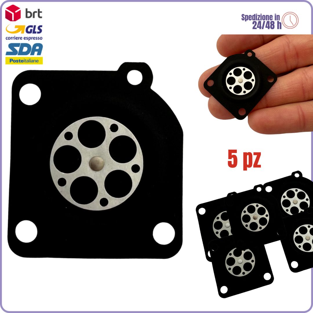 5 Membrane Carburatore ZAMA C1U C1Q C1S per Motosega Husqvarna Efco Oleo Mac