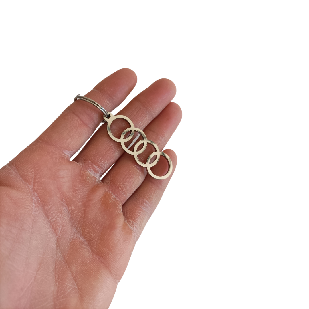 Portachiavi per auto AUDI A1 A3 A4 Q3 Q5 keychain IN ACCIAIO porta chiave regalo