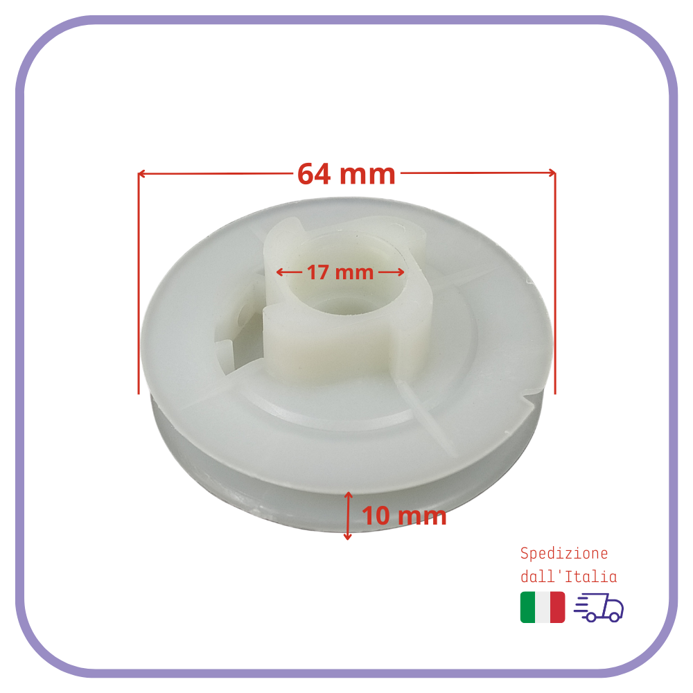 PULEGGIA di AVVIAMENTO A STRAPPO per MOTOSEGA 45 52 58 cc e 5800 5500 5200 4500