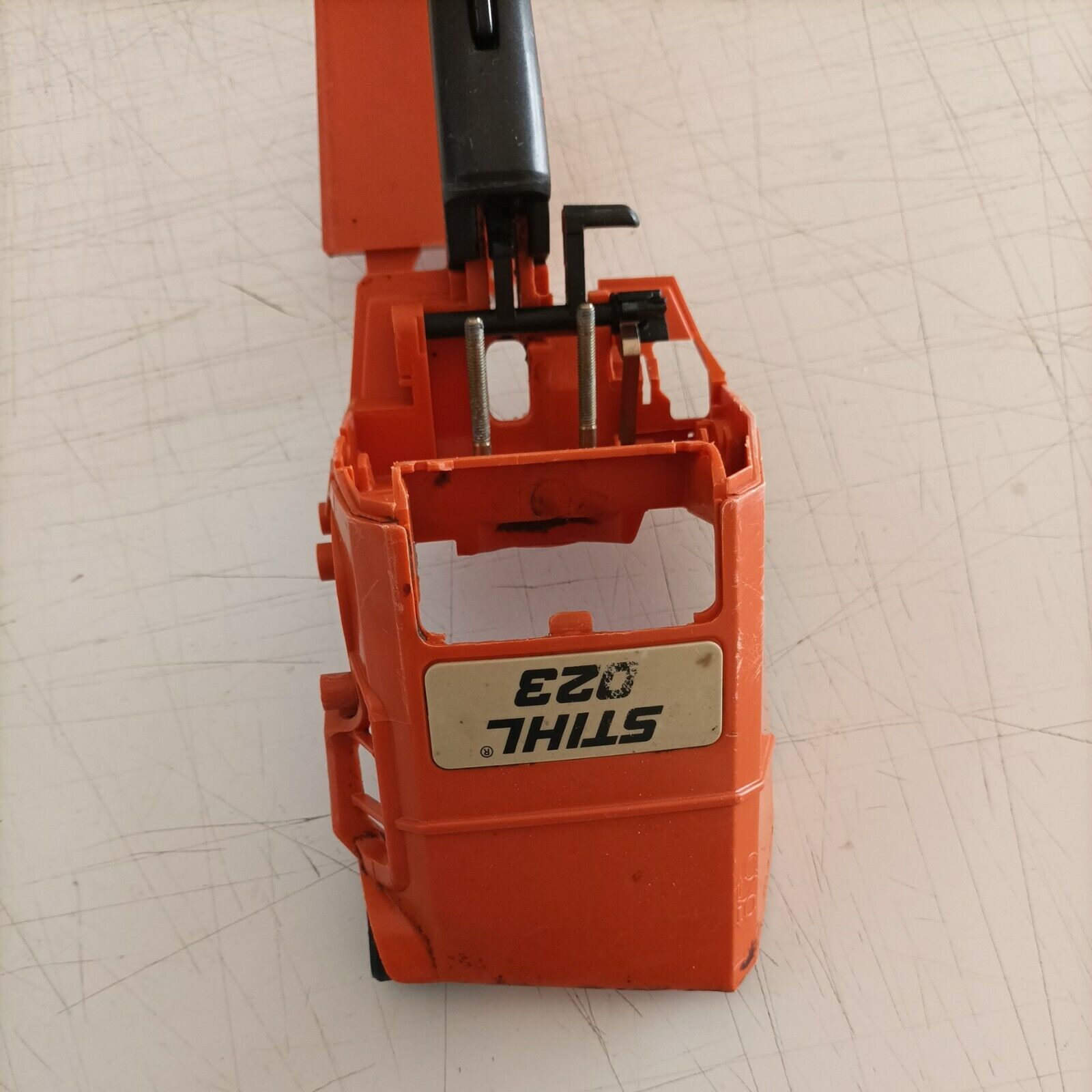 MANICO COMANDO ACCELERATORE copri MOTORE PER MOTOSEGA STIHL 023 ricambi usati