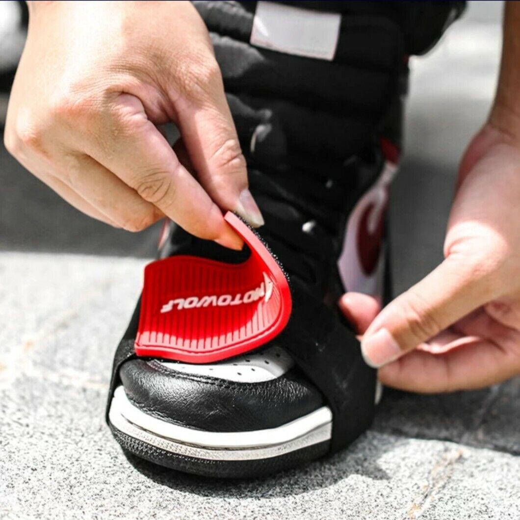 PROTEZIONE SCARPE COVER COPRI SCARPE SHOE MOTOWOLF COLORE NERO E ROSSO