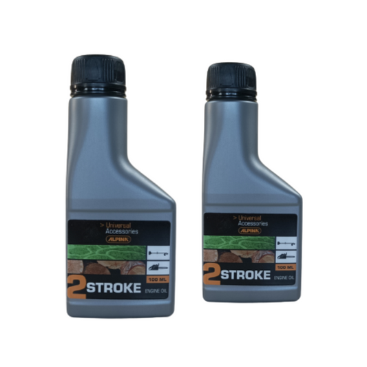 OLIO SINTETICO PER MISCELA MOTOSEGA DECESPUGLIATORE ALPINA 2STROKE 100 ml 2T  X2