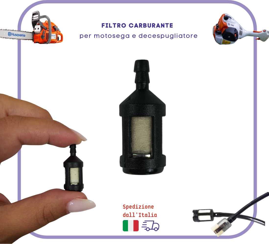 FILTRO benzina CARBURANTE per motosega e decespugliatore MCCULLOCH ricambi kit