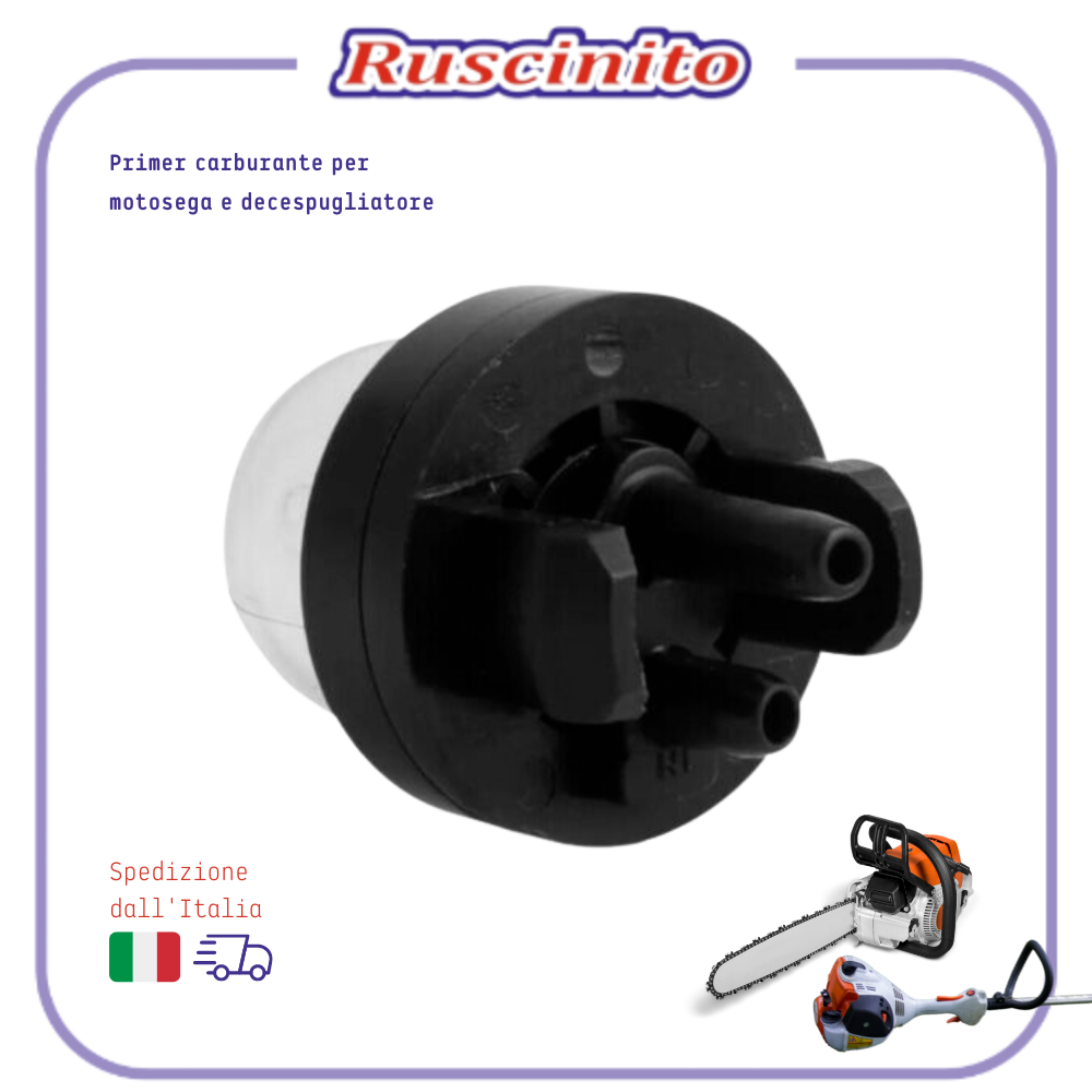 POMPETTA PRIMER BENZINA CARBURATORE PER MOTOSEGA DECESPUGLIATORE TAGLIASIEPE