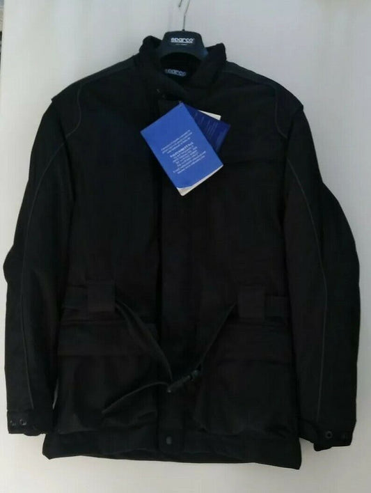GIUBBOTTO GIACCA Moto Sparco Uomo lungo Taglia 50 Colore NERO con Protezioni