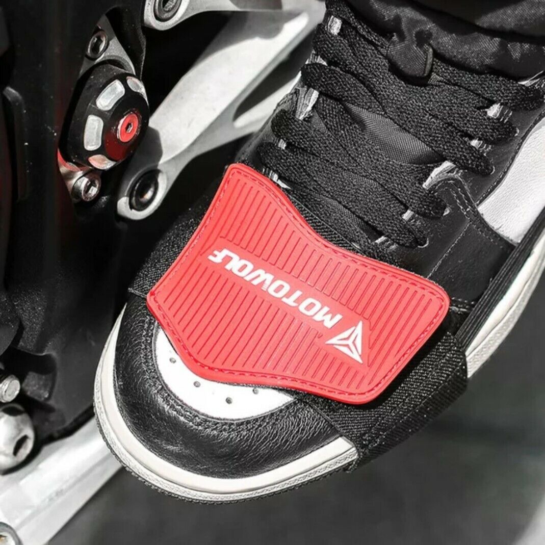 PROTEZIONE SCARPE COVER COPRI SCARPE SHOE MOTOWOLF COLORE NERO E ROSSO