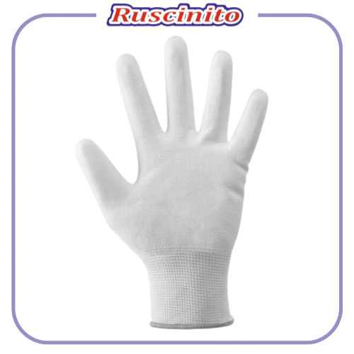 GUANTI GUANTO da LAVORO BIANCHI taglia 7 10 IN TESSUTO POLIURETANO giardinaggio