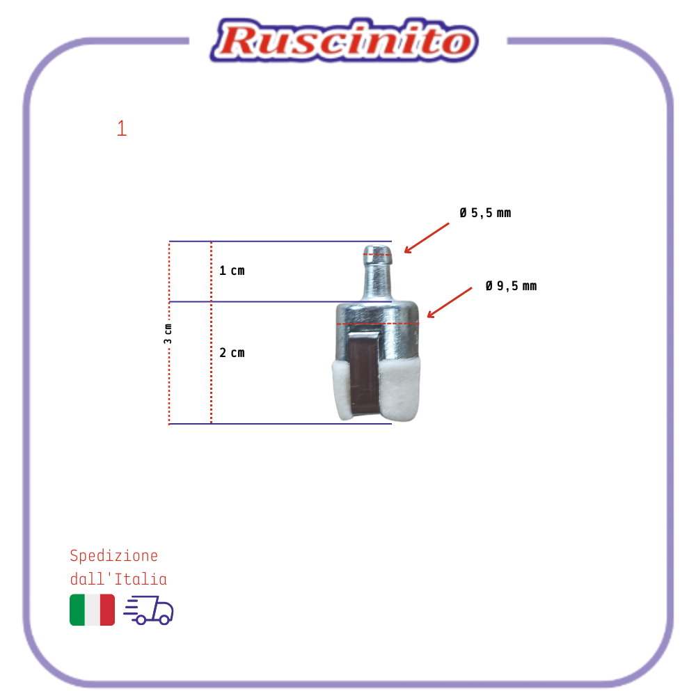 FILTRO benzina DECESPUGLIATORE motosega per filtri carburante UNIVERSALE walbro