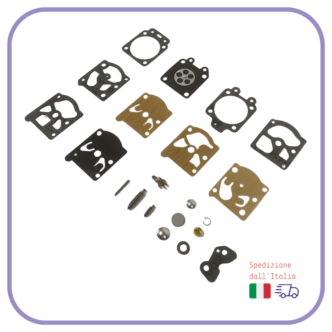 Set 2 Guarnizioni Carburatore Compatibili Con Walbro WA WT, Sostituisce D10 WTA, Kit Riparazione Per Decespugliatore, Motosega, Soffiatore, Membrana 4x4cm Resistente A Benzina E Calore - Foto 5